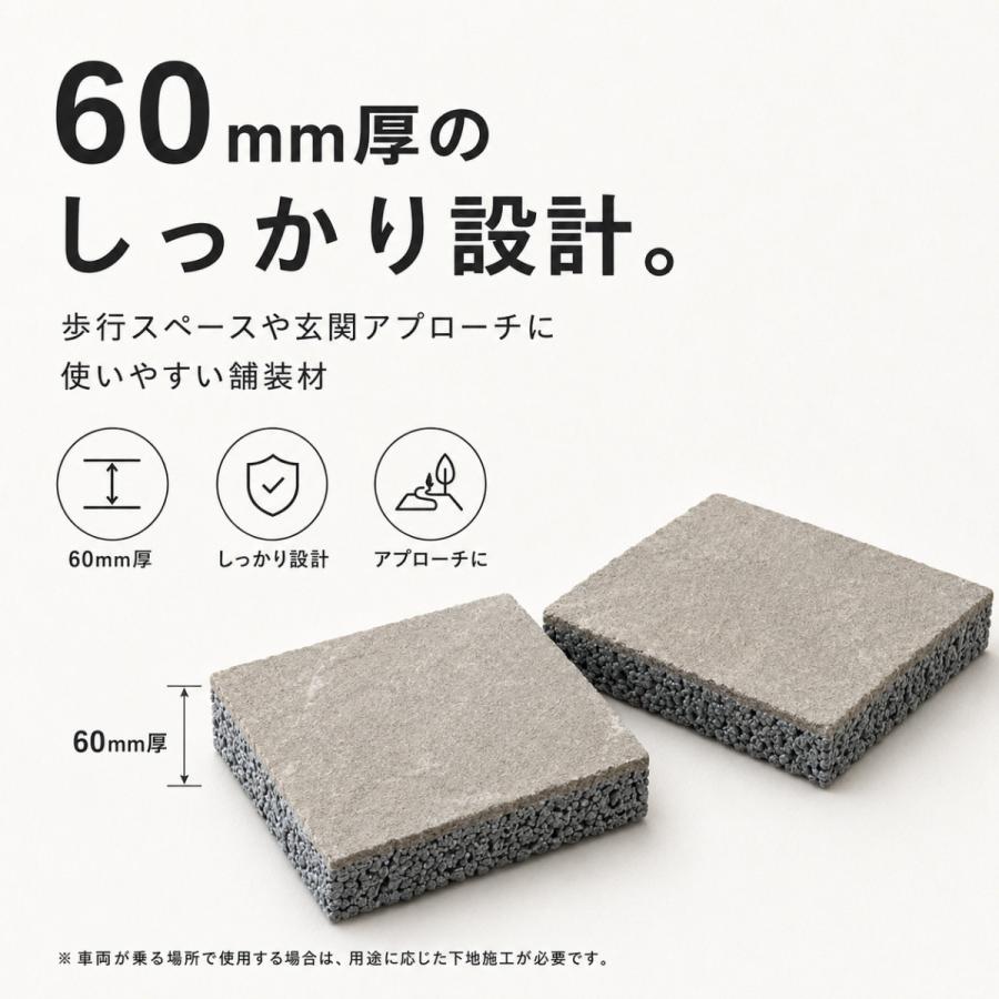 インターロッキング 平板 透水 プラーガペイブ 300角 6枚 60mm厚 約