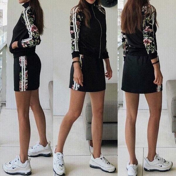 ゴルフウェア レディース 上下 セット 花柄 フラワー スカート 可愛い K032 Nary 通販 Yahoo ショッピング