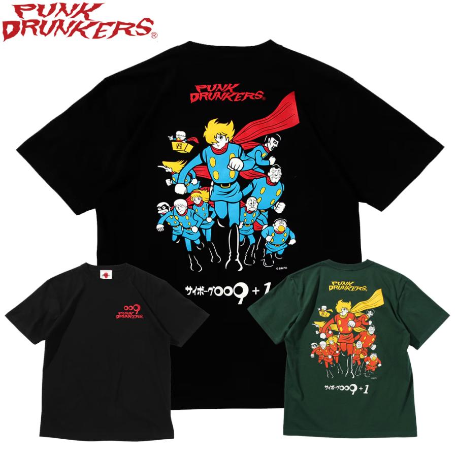 PUNKANDYO Tシャツ 非売品 PUNK DRUNKERS（パンクドランカーズ） ［PDSxサイボーグ009］ 009と