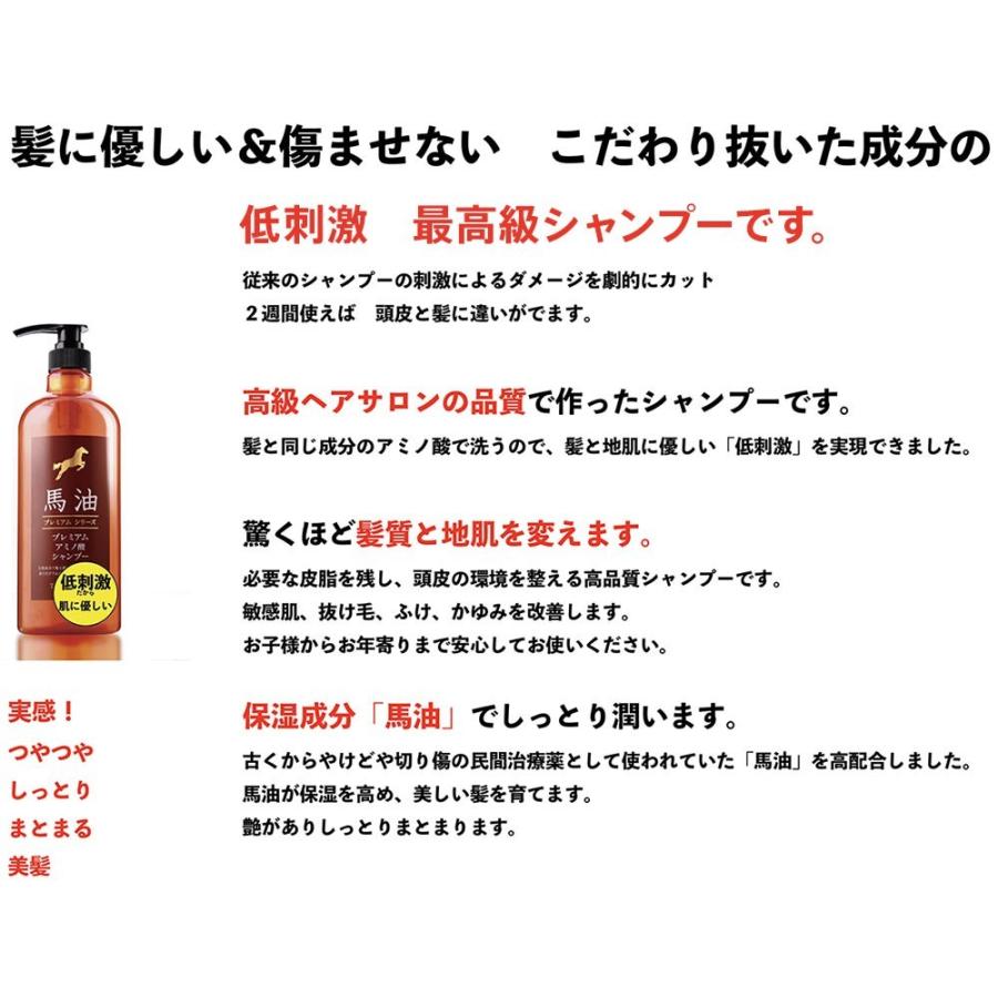 馬油プレミアム アミノ酸シャンプー　詰め替え用　1000ｍl　5本セット_1