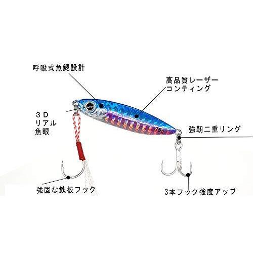 送料無料 ルアー メダルジグ 3個セット 鉄板ルアー 海つり 遠投 ルアーフィッシング シーバス 青物 10gg30g3種入り Tavapirts Lv