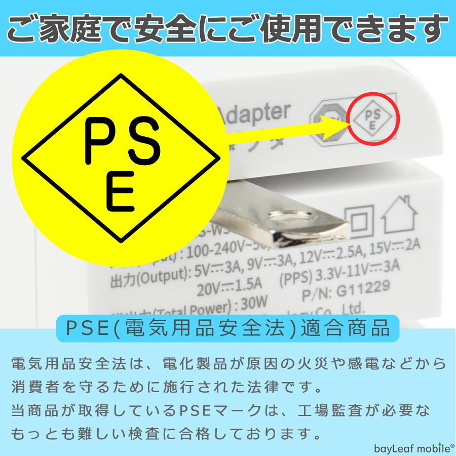 PD 充電器 タイプC 30W ケーブル セット 急速充電 USB Type-C QC2.0