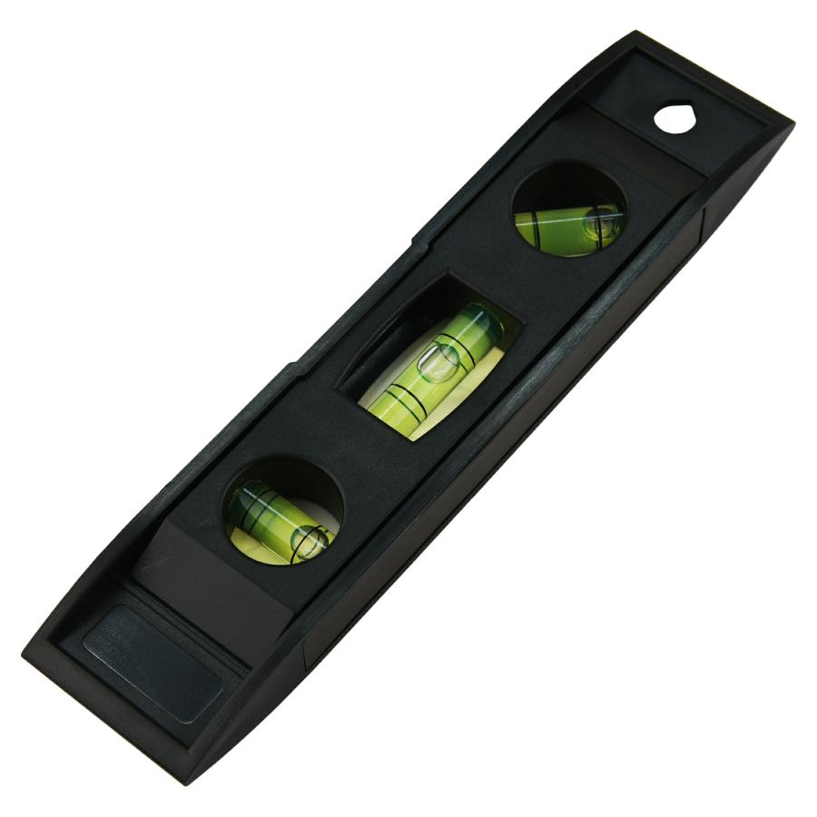 水平器 3方向 レベル 水準器 ゴム磁石付 小型 水平 垂直 45度 マグネット コンパクト 建築 土木 DIY 設備 現場 測定 計測 の商品画像