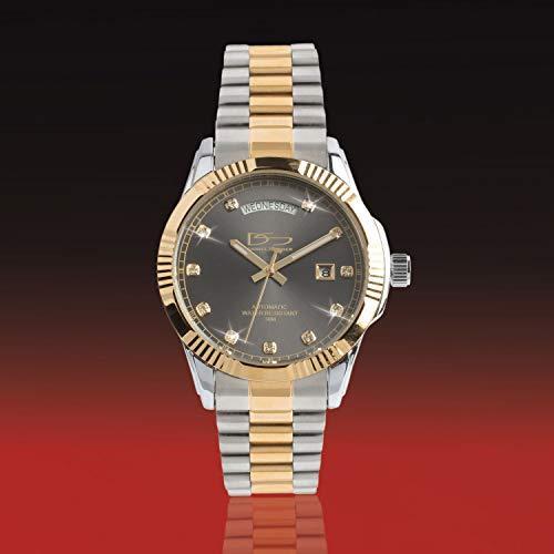 Daniel Steiger Steiger テニス Hampshire ツートンカラー メンズ腕時計 自動巻き 自動巻き 曜日と日付表示 イエローゴールド ステンレススチール ゴールドダイヤ B07j6q61vk ナッシュビルストア ぴったり製品