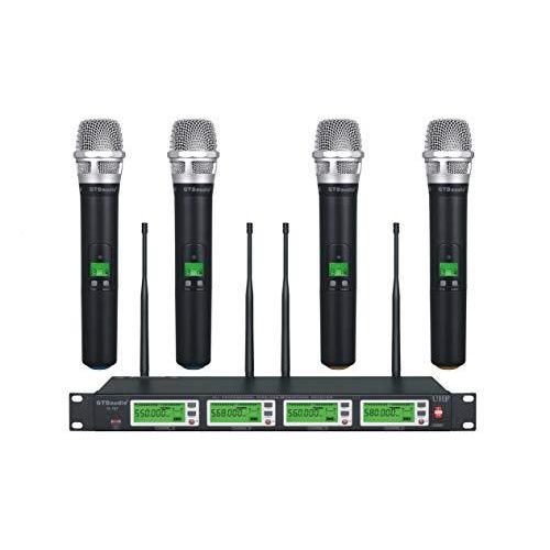 GTD Audio 4x800 Selectable 最大83%OFFクーポン Frequency Channel UHF Diversity Wireless System held 4 Mic Microphone SALE 71%OFF Handheld Hand Mics 787H