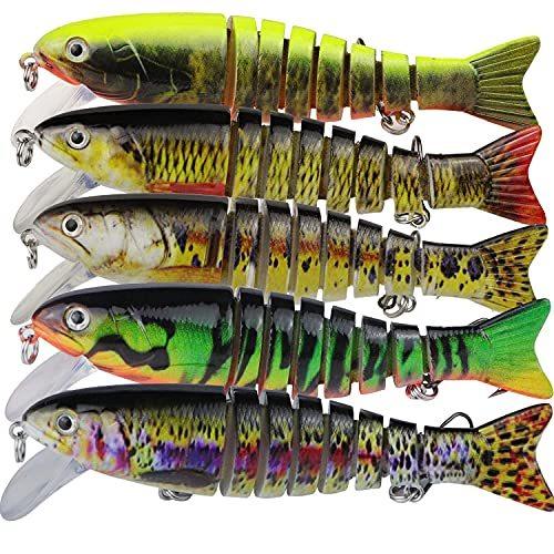 Keeshine バスフィッシングルアー 4 33インチ 8セグメント マルチジョイントスイムベイト ハードルアー ゆっくり沈むバイオニックスイミング ゆっくり沈むバイオニックスイミング ハードルアー マルチジョイントスイムベイト フィッシング B08bs68j2d ナッシュビルストア