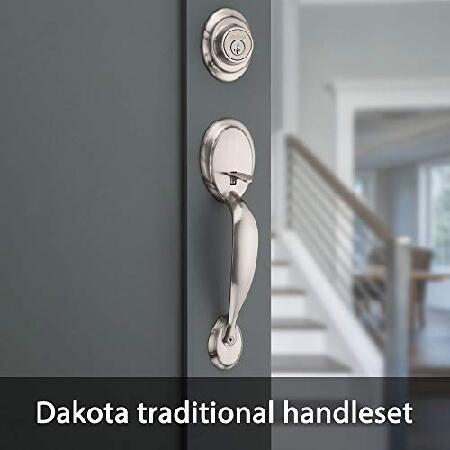 Kwikset　96870-090　Dakota　w　Knob　SmartKey　Cylinder　Satin　featuring　Single　Nickel並行輸入　Polo　in　Handleset