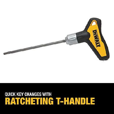 アダルト DEWALT Hex Key Wrench Set， Ratcheting. T-Handle Set， 31-Piece (DWHT70265)並行輸入
