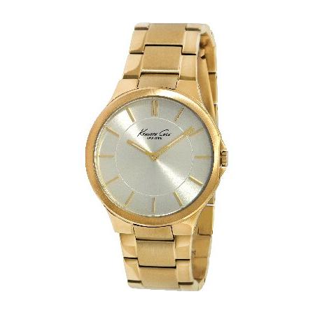 充実の品 Kenneth Cole kc4876スリムトリプルイエローゴールドラウンド時計 's Women York New 腕時計