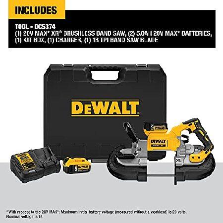 DEWALT　20V　MAX*　Portable　Band　Saw　Kit,　Deep　Cut　(DCS374P2)並行輸入