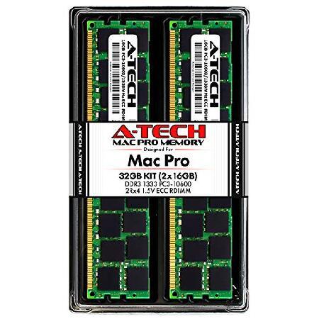 【メール便無料】 メモリ RDIMM ECC (2x16GB) キット 32GB A-Tech Mac デ PC3-10600 DIMM Registered ECC 1333MHz DDR3 | (MacPro5,1) 2012 Mid & 2010 Mid Pro メモリー