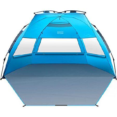 【楽ギフ_のし宛書】 Easy - Tent Beach Up Pop OutdoorMaster to (Blue,L) Family & Kids for Shade Sun Portable Up, Set テント部品、アクセサリー