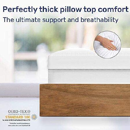 新作を海外 Sleep Mantra Twin XL Cooling Mattress Topper， Pillow-Top Optimum Thickness， Soft 100% Cotton Fabric， Breathable ＆ Plush Quilted Down-Like Fil並行輸入