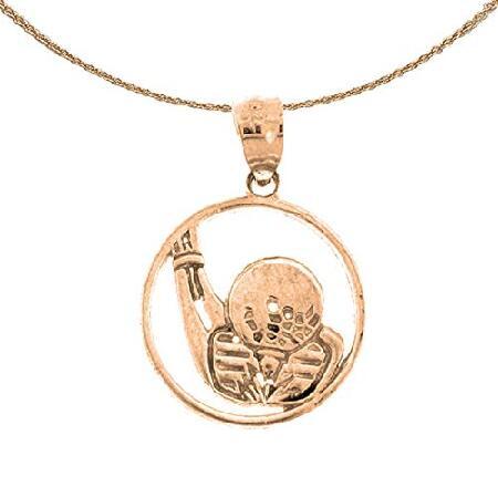 Jewels Obsession Bowling Ball & Pins Necklace | 14K Rose Gold Bowling Ball & Pins Pendant with 18" Necklace ボール