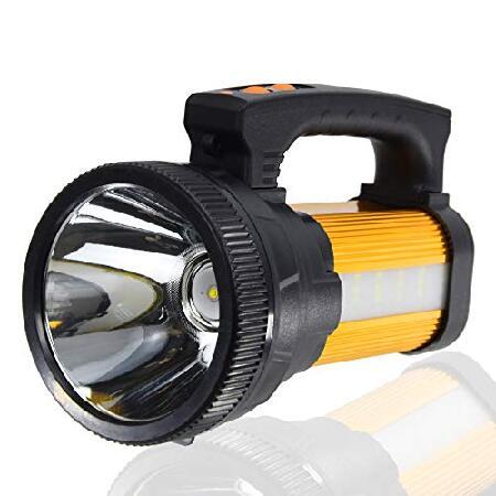 LED Rechargeable Handheld Spotlight Flashlight,Super Bright 8000 Lumens Outdoor Spotlight with 6 Light Model&8000mah