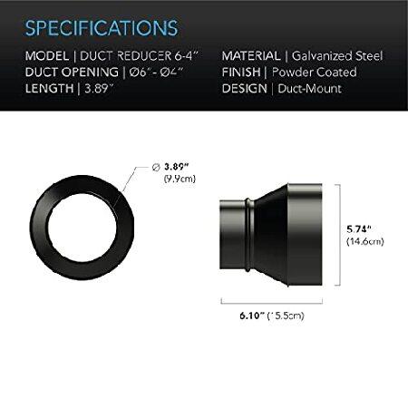 働くクルマ体験 AC Infinity Duct Adapter， 6” to 4” Ducting Reducer Increaser Cone for Grow Tent Bathroom Kitchen Ventilation Systems並行輸入