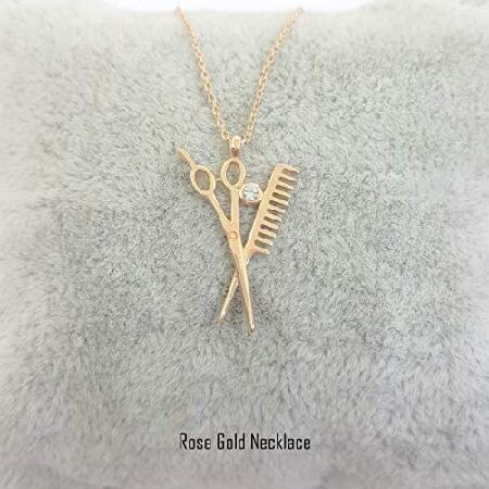 最安値❕ 14K Real Solid Gold Scissors and Comb Charm Pendant Necklace Hair Stylist Dresser Salon Gift Fashion Barber Beauty Shop Women Jewelry並行輸入 【JSB6409551392】(22971円)