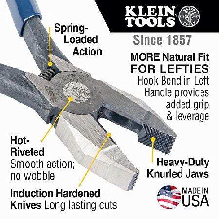 国内外の人気！ Klein Tools D201-7CSTLFT Ironworker Side Cutting Pliers to Twist and Cut Rebar Tie Wire， Left Handed and Spring Loaded， 9-Inch並行輸入
