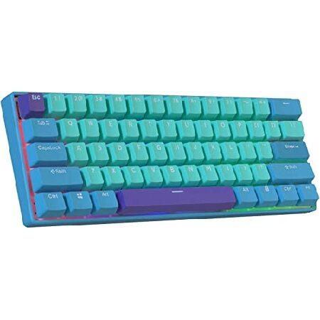 【SEAL限定商品】 Mini Key 61 Keyboard,BOYI Mechanical Switch MX Cherry 60% BOYI RGB S Blue MX (Cherry Keyboard Gaming Mechanical NKRO Wired Type-C Keycap PBT キーボード