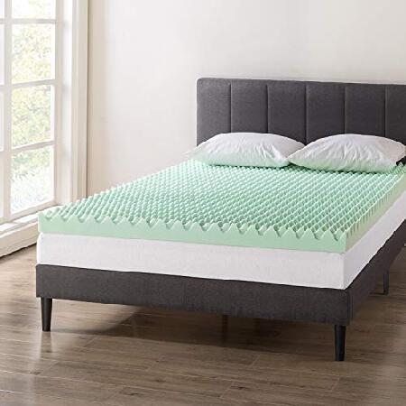 多様なアイテムを揃えた Best Price Mattress 4 Inch Egg Crate Memory Foam Mattress Topper with Calming Aloe Infusion， CertiPUR-US Certified， Twin並行輸入