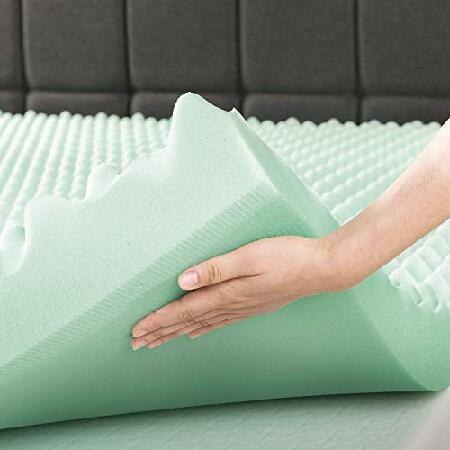 多様なアイテムを揃えた Best Price Mattress 4 Inch Egg Crate Memory Foam Mattress Topper with Calming Aloe Infusion， CertiPUR-US Certified， Twin並行輸入