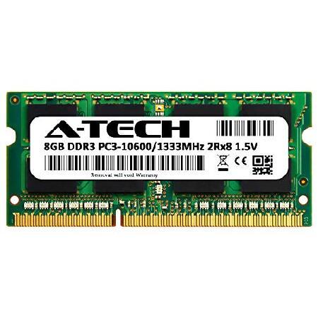 決算大セール A-Tech 8GB RAM for HP Elite 8460P | DDR3 1333MHz SODIMM PC3-10600 204-Pin Non-ECC Memory Upgrade Module並行輸入