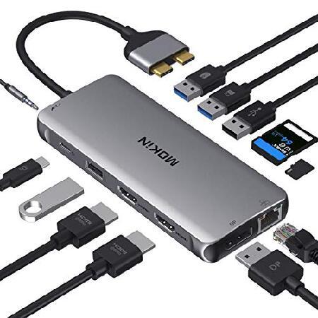 【代引可】 MacBook MacBoo Cアダプター USB 12イン1 HDMIアダプター Pro MacBook デュアルモニター ドッキングステーション Pro ディスプレイ、モニター