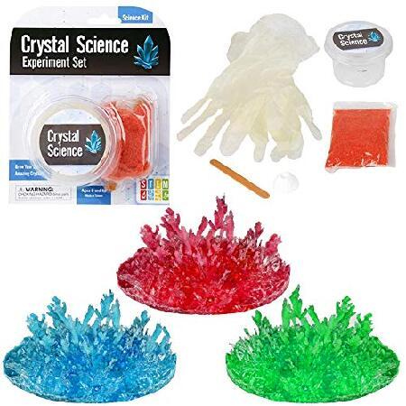 2021公式店舗 8+, Age Kids for 3 of Set Kit Experimental Crystal Growing ArtCreativity Assorted Educati STEM White), & Red, Blue, Yellow, (Green, Color in 知育玩具