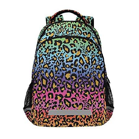 Backpack Rianbow Animal Print Leopard Cheetah ALAZA Purse Daypac Casual Stylish Bag School Tablet Notebook Laptop Personalized Men Women for リュックサック、デイパック 【格安SALEスタート】