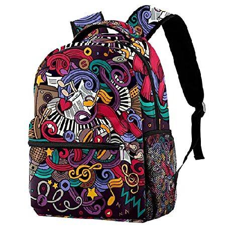 And Bookbag Pattern Women For Laptop Musical メンズファッション Men Adjustable Storeのmusical Nashville Adjustable Straps Travel Bag B099rts2q3 Piano Store Notes With School Backpack