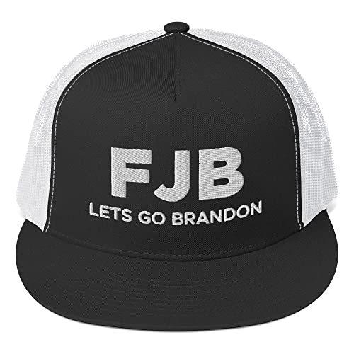割引 Lets FJB LLC WS Hogue Go Black/White Cap) Trucker (Embroidered Hat Brandon ハンチング