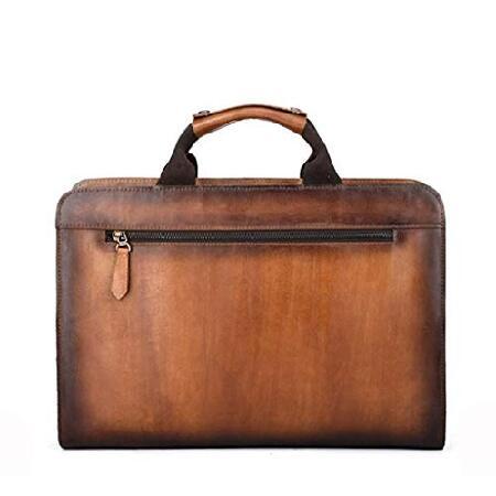 Jack&Chris Leather Briefcase for Men,Business Travel Laptop Messenger Bags 