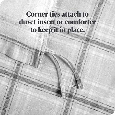 訳あり Bare Home Flannel Duvet Cover - Twin/Twin Extra Long - 100% Cotton， Velvety Soft Heavyweight Premium Flannel， Double Brushed - Includes Sham並行輸入品
