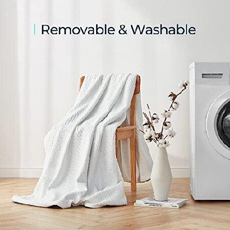 特価品蔵出し特集 LINSY LIVING 3インチ 低反発マットレストッパー 取り外し可能なカバー ツイン並行輸入