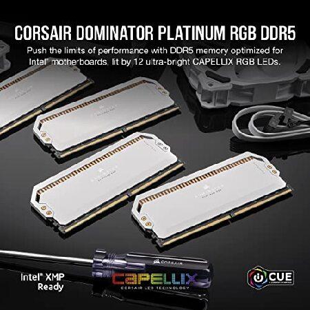 【信頼】 CORSAIR iCUE DDR5-5200MHz デスクトップPC用 メモリ DOMINATOR PLATINUM RGB シリーズ ホワイト (PC5-41600) 32GB [16GB×2枚] CMT32GX5M2B5200C40W並行輸入品
