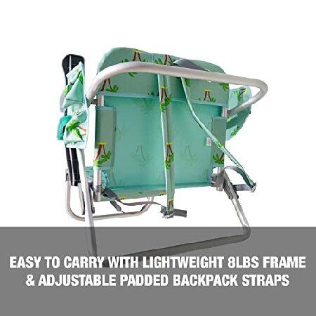 【超特価】 Bliss Hammocks BBC-350-PT Folding Beach Chair， 5 Reclining Positions， Detachable Cooler Bag， Palm Tree並行輸入品