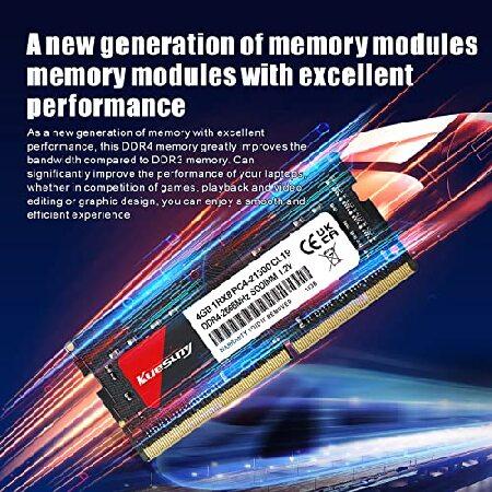 格安モール Kuesuny 8GB DDR4 2666MHz (2x4GB) KIT PC4-21300 ノンECCメモリ バッファード 1.2V CL19 1Rx8 シングルランク 260ピン SODIMM AMDおよびIntel(インテル) ゲーミ