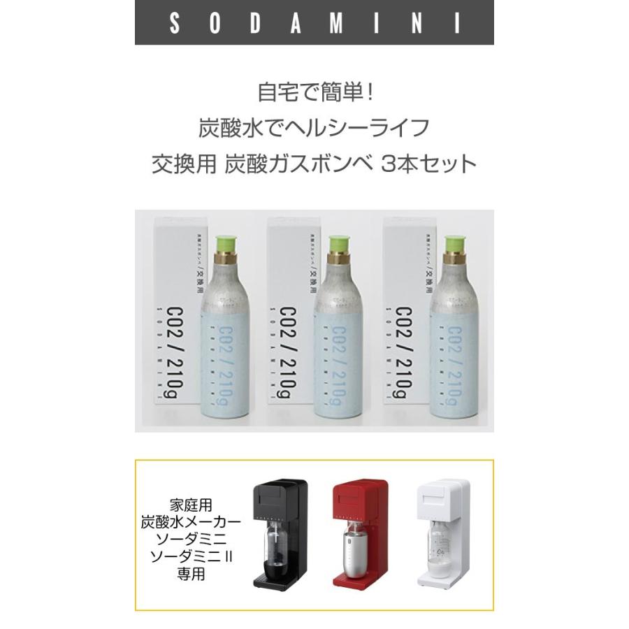 3本セット ソーダミニ ソーダミニII専用 交換用 炭酸ガスボンベ SM3002