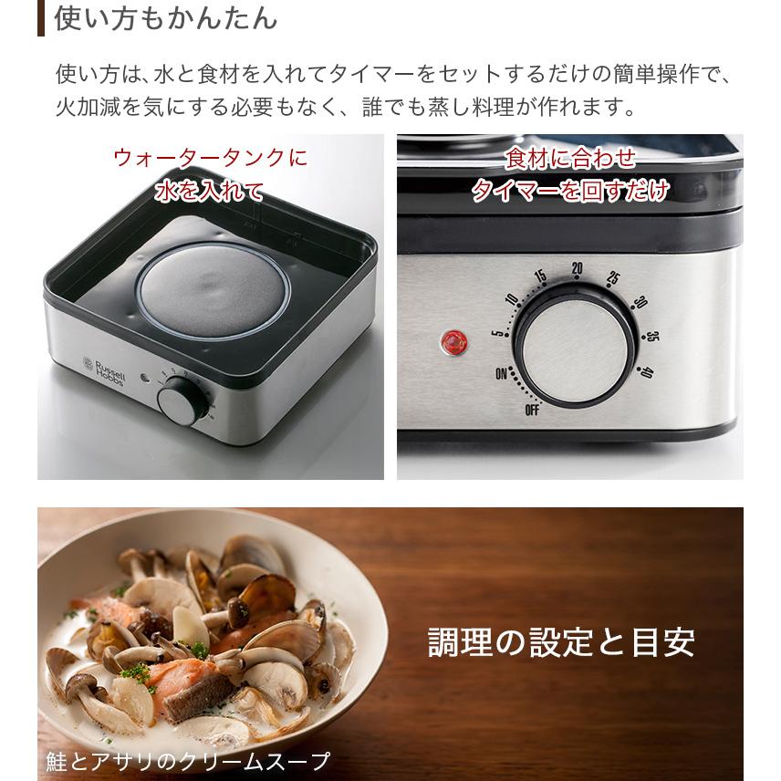 RUSSELL HOBBS（ラッセルホブス） 電気蒸し器 ミニスチーマー 2段式