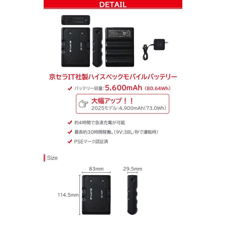 バートル BURTLE AC10 マットブラック 2026年 リチウムイオン