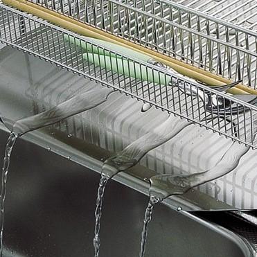 ラバーゼ la base 有元葉子デザイン 水切りカゴスリム 3点セット DLM-8690 水切りラック 水切りバスケット ステンレス 縦置きタイプの画像