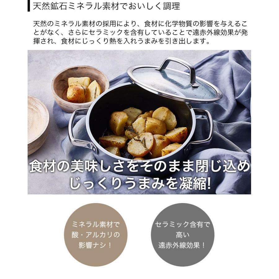 フュージョンテック ミネラル ローキャセロール 20cm ダークブラス 