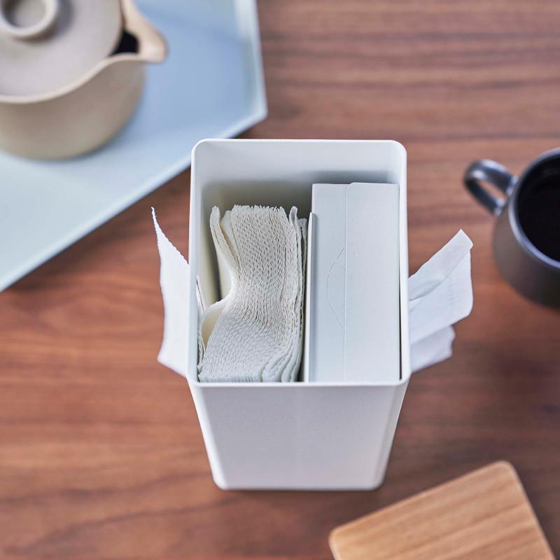 2種類のペーパーを使い分けできる 両面ティッシュケース 縦型
