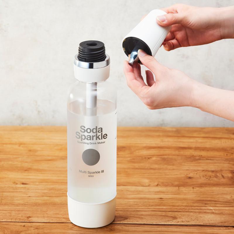 炭酸水メーカー SodaSparkle ソーダスパークル マルチスパークル3 1.0Lボトル 専用ガスカートリッジ5本付き MS3の画像