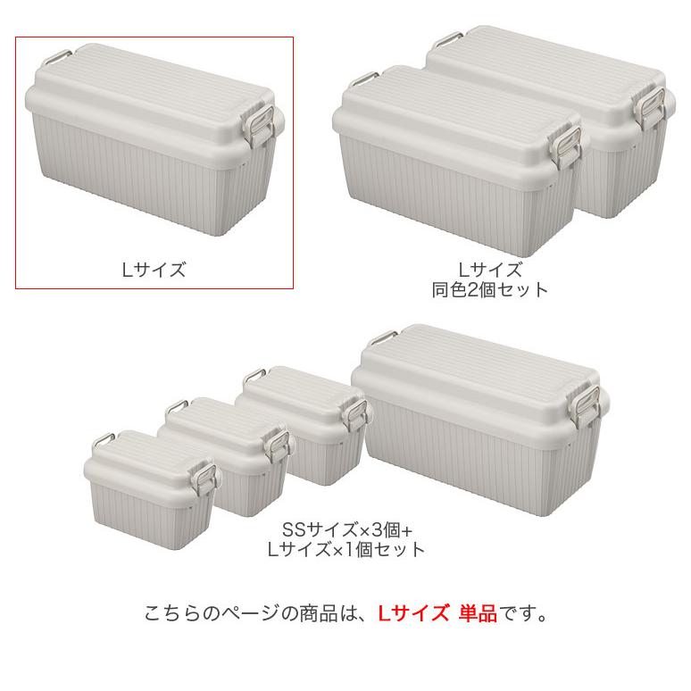 ふた付き コンテナ 収納ボックス VARIOUS BOAT ベリアスボート Lサイズ