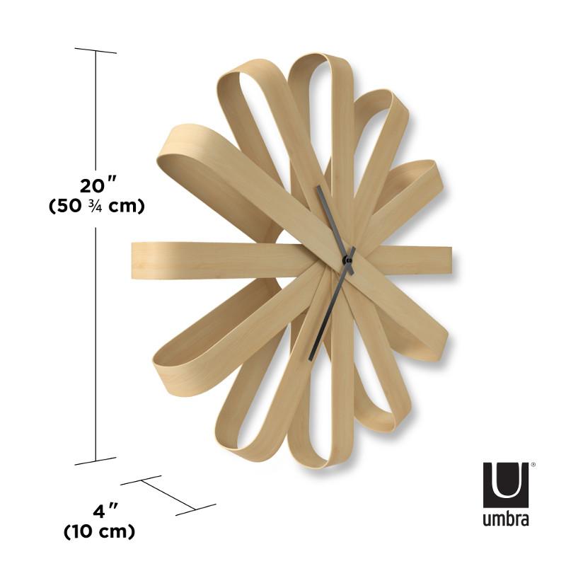 Umbra 壁掛け時計 リボンウッド ウォールクロック ナチュラル 2118071390 アンブラ entrex アントレックス RIBBONWOOD WALLCLOCK 北欧テイスト 北欧テイスト｜nasluck｜07