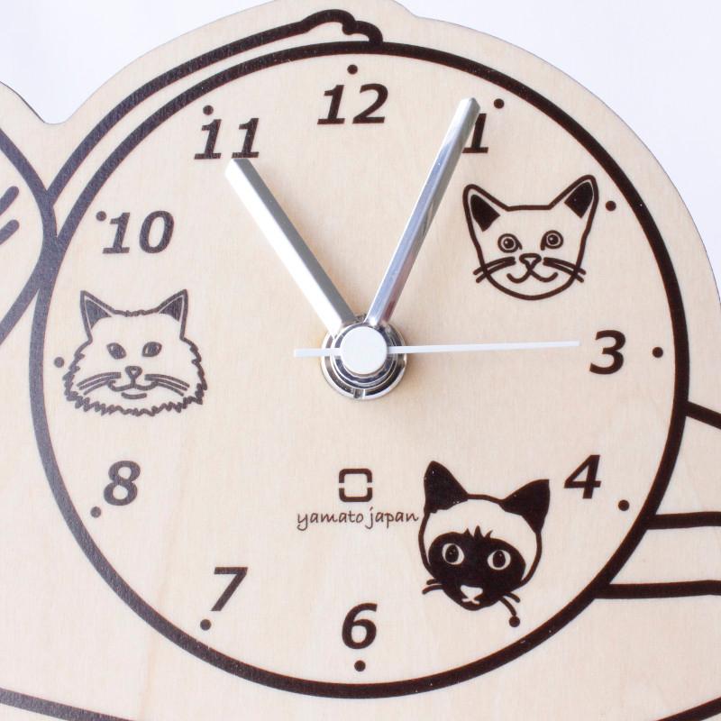 ヤマト工芸 置き時計 stand clock CATS 乾電池式 ブリティッシュ