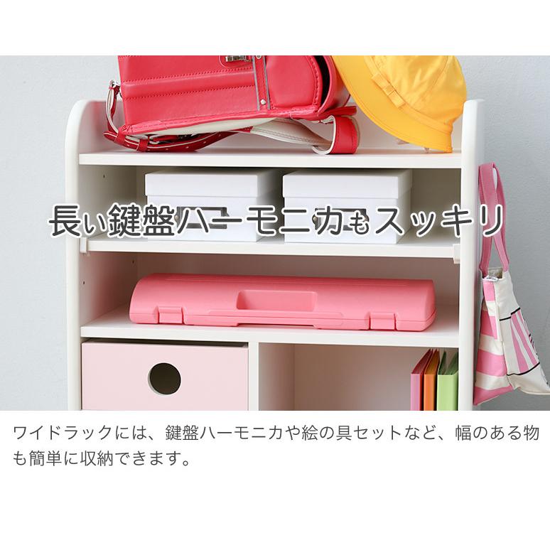 送料無料 日本製 完成品 ランドセルラック 幅60cm 完成品 ランドセルワゴン ランドセル置き 本棚 シェルフ ランドセル収納 コンパクト 省スペース ナスラックの画像