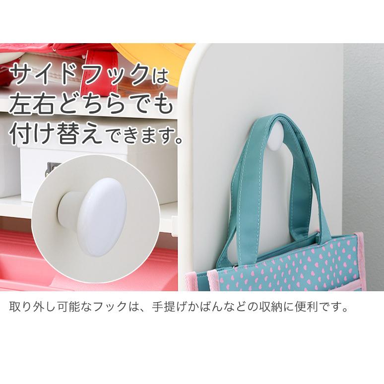 送料無料 日本製 完成品 ランドセルラック 幅60cm 完成品 ランドセルワゴン ランドセル置き 本棚 シェルフ ランドセル収納 コンパクト 省スペース ナスラックの画像