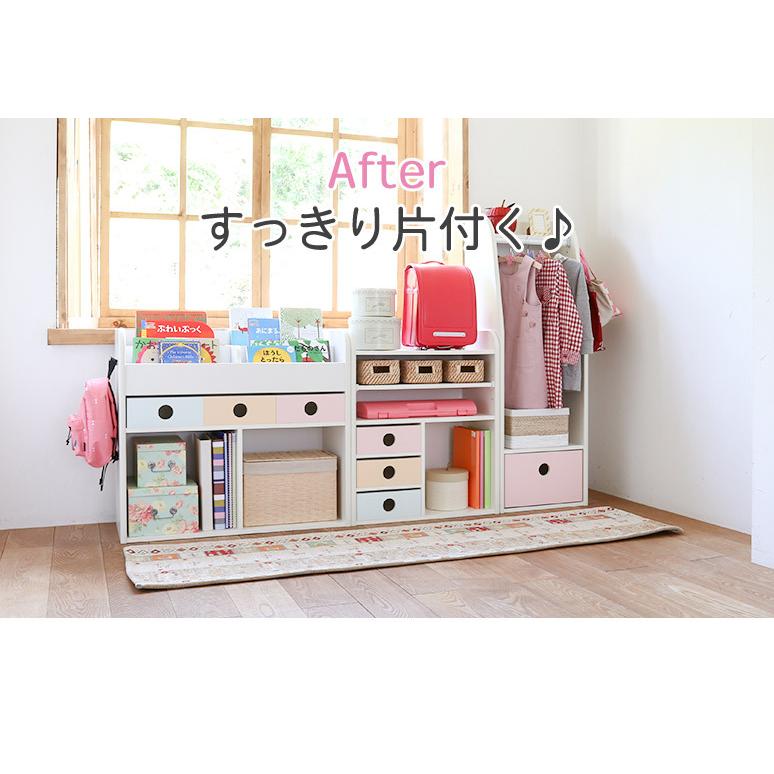 送料無料 日本製 完成品 ランドセルラック 幅60cm 完成品 ランドセルワゴン ランドセル置き 本棚 シェルフ ランドセル収納 コンパクト 省スペース ナスラックの画像